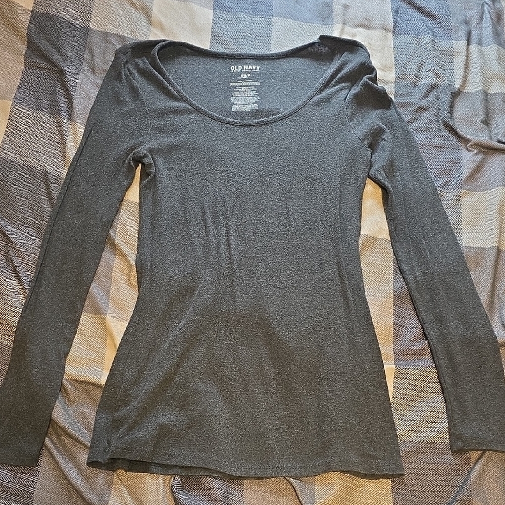 Old Navy Women's Gray Long Sleeve Top